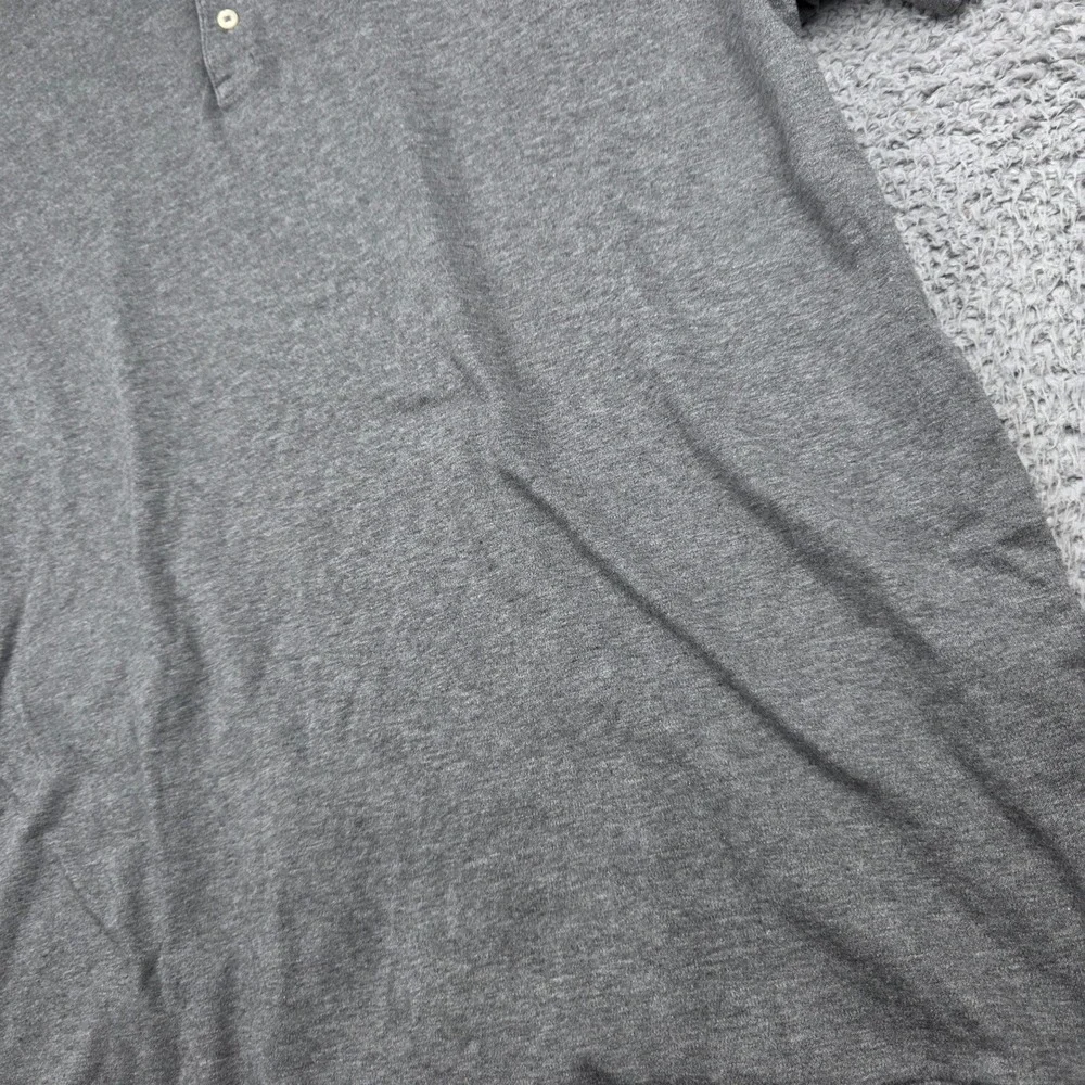 Polo Ralph Lauren Soft Shirt‎ Mens XXL Gray Short Sleeve Cotton Green Pony Logo